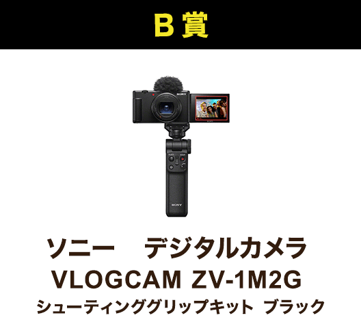 B賞 ソニー　デジタルカメラ 『VLOGCAM ZV-1M2G』 シューティンググリップキット ブラック