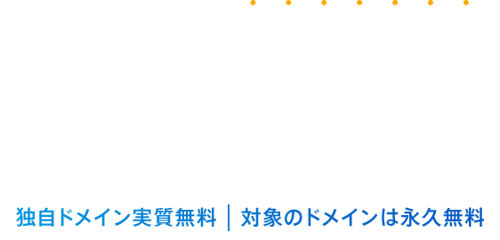 ドメイン&レンタルサーバーをまとめて管理。高速サーバーの初期費用と最大2ヶ月分の月額料金が無料、ドメインとセットでドメインが実質無料